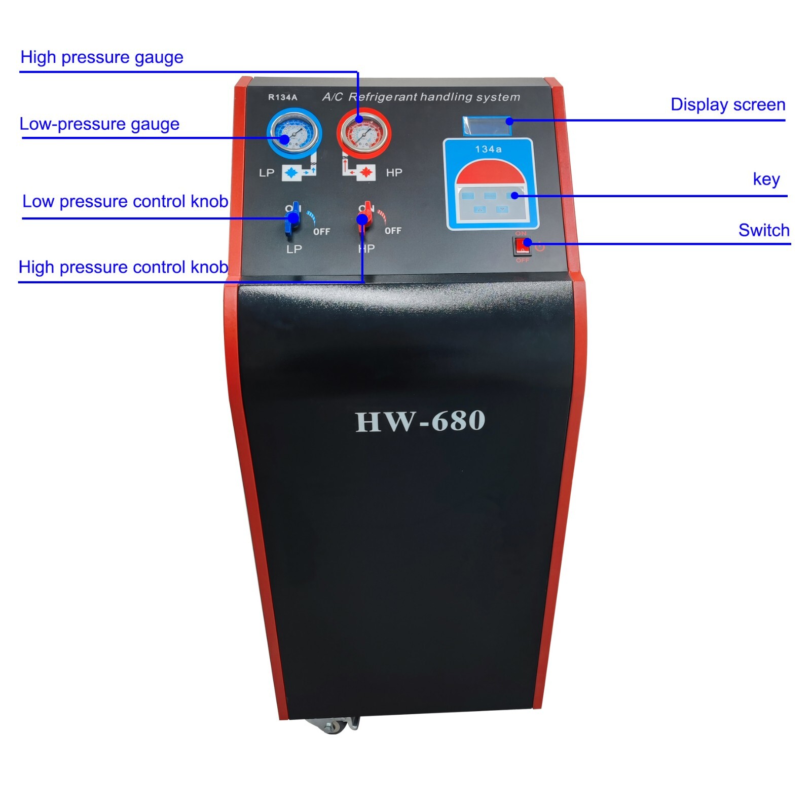 110V Car A/C Refrigerant Filling Machine Fault Detection Automatic Oil Filling