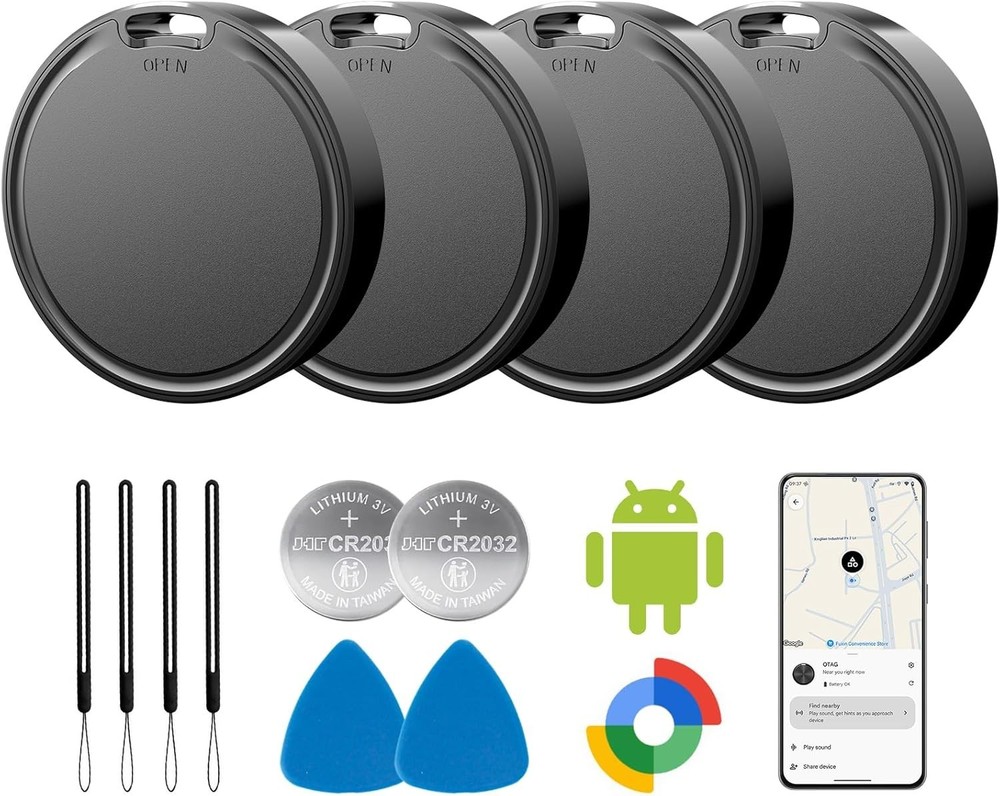 Air Tags for Android,Air Tags-4 Pack Android,Android Tracker Tags,2 Battery ...
