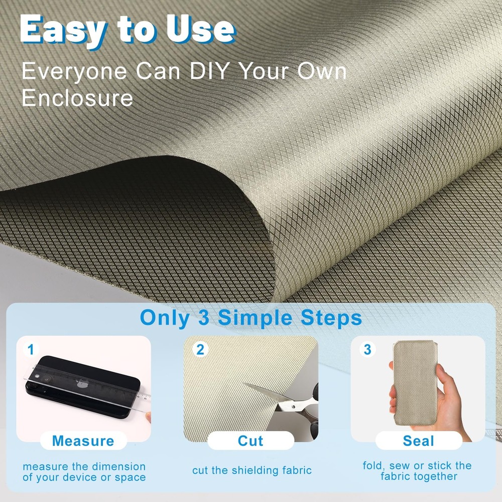 Faraday Fabric – Conductive Electromagnetic Interference Reduction Cloth for ...