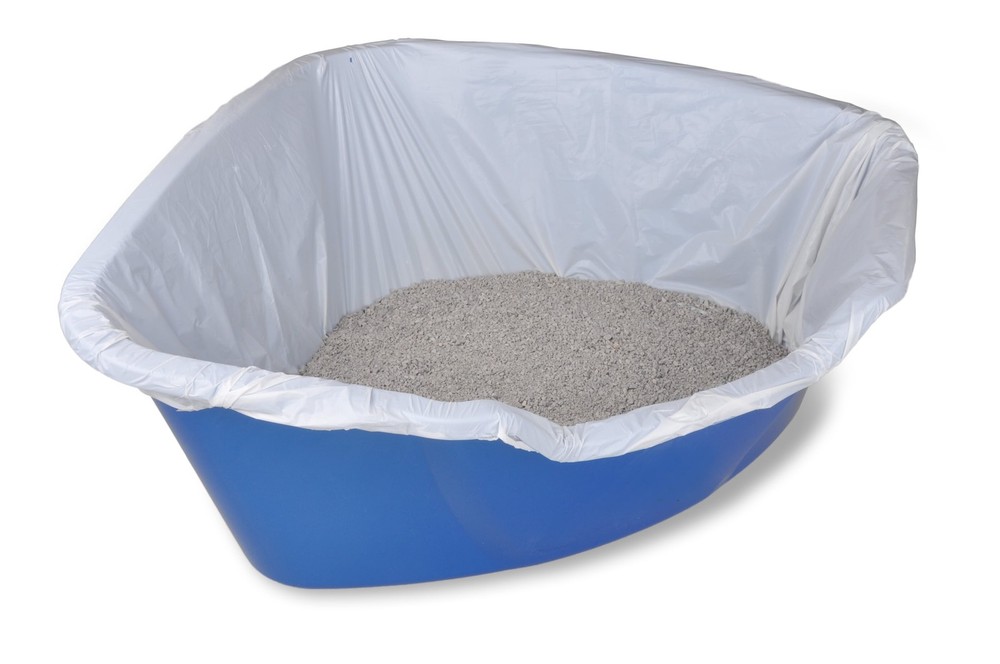 Van Ness High Sided Pan, Corner Cat Litter Box, Durable Plastic Construction