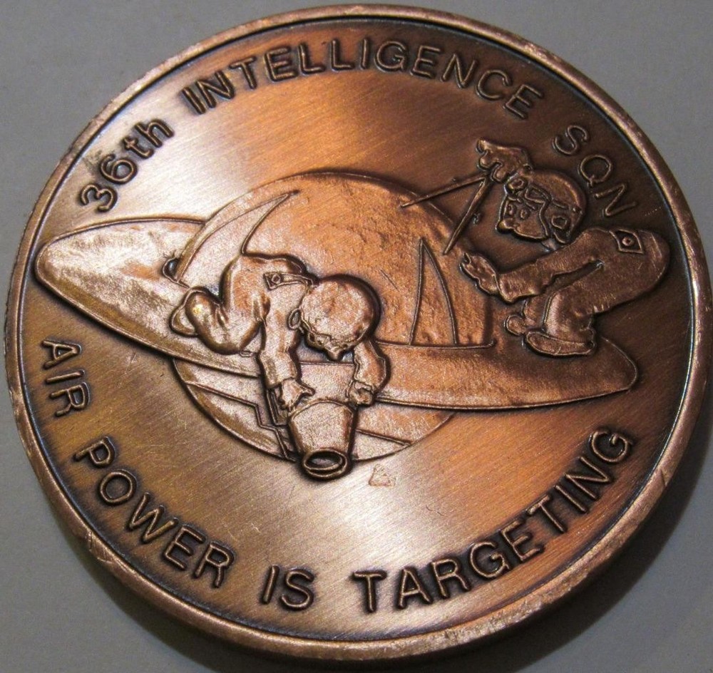 ORIGINAL 36th INTELLIGENCE SQUADRON COIN AIR POWER TARGETING USING SPACE TOOLS