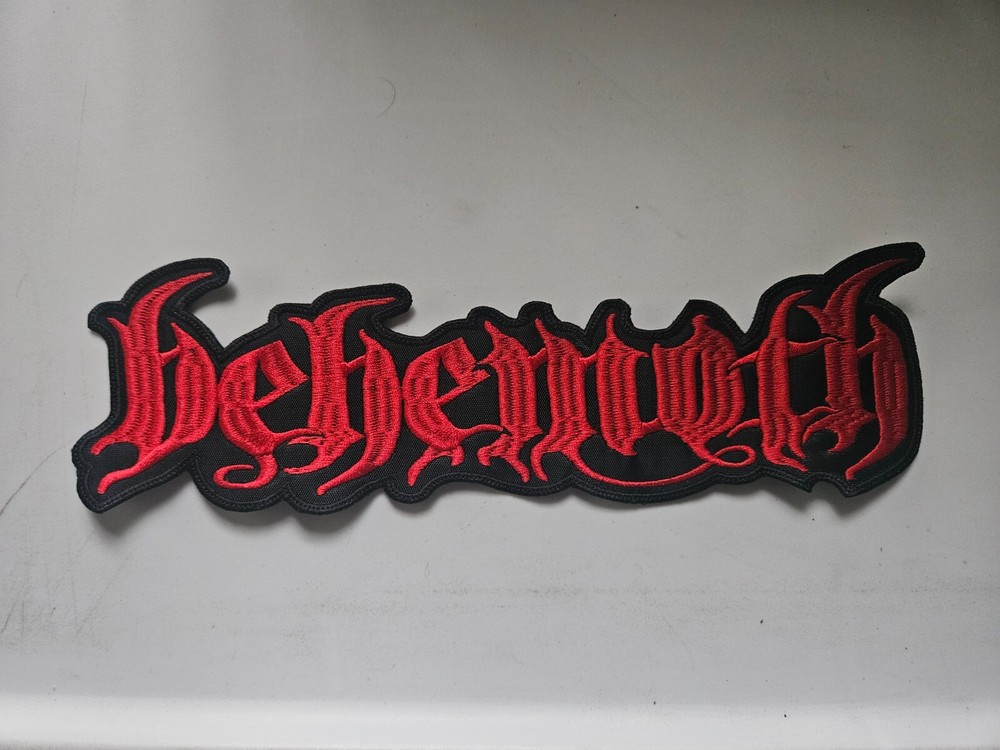 BEHEMOTH, SEW ON RED EMBROIDERED LARGE BACK PATCH