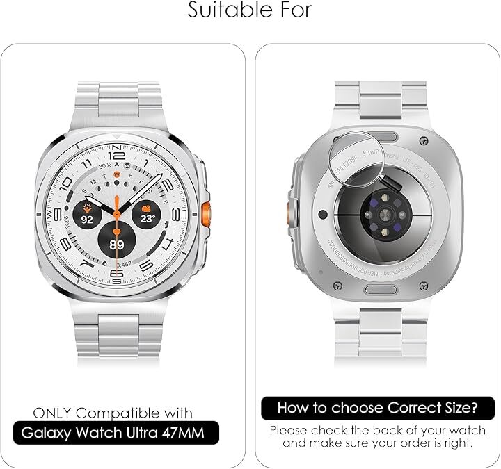 Stainless Steel Band for Samsung Galaxy Watch Ultra 47mm 2024 Bracelet Strap
