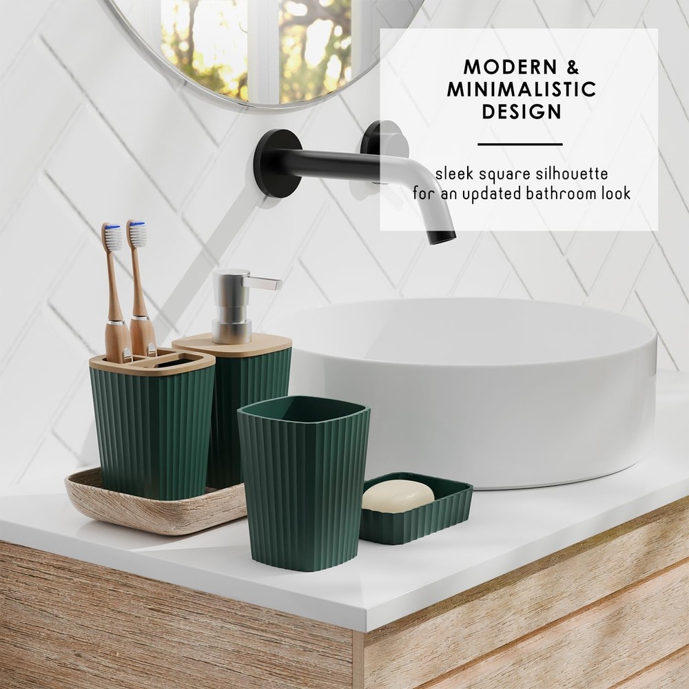 Bathroom Accessories Set - Bathroom Set, Bathroom Accessory Set, Shower Curta...