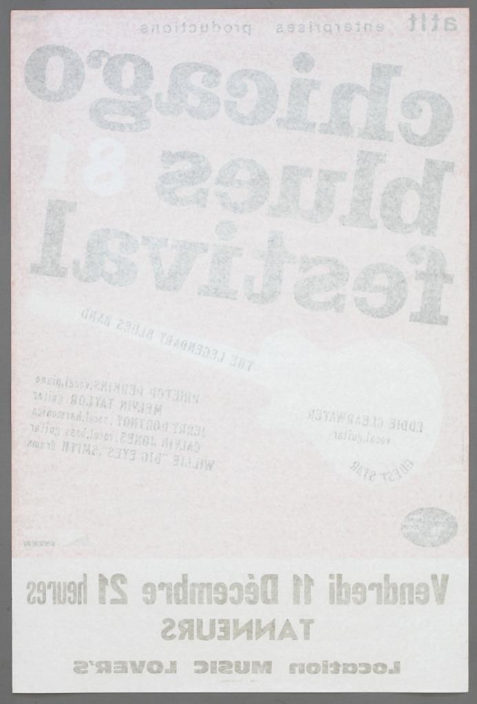 CHICAGO BLUES FESTIVAL '81 – rare vintage original France 1981 concert poster