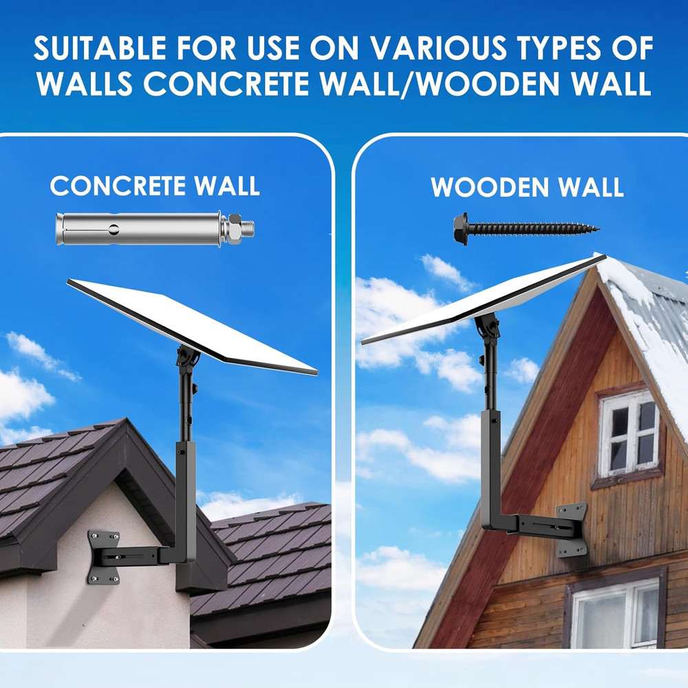 Starlink Mount, Adjustable Starlink Wall Mount Gen 3 with Telescoping Support Ar