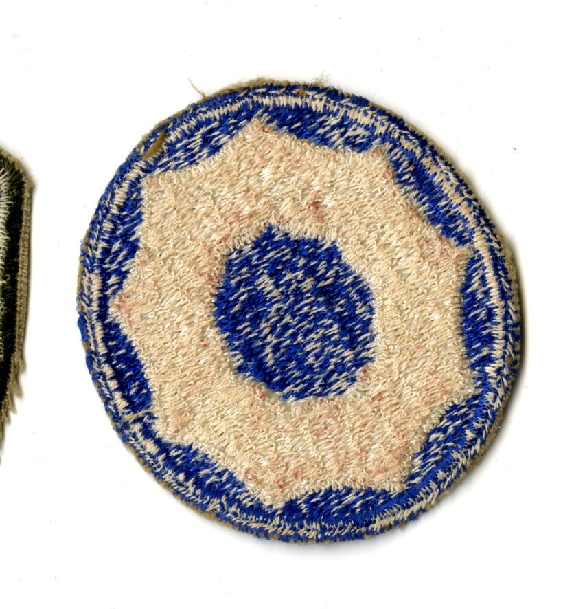 9th Service Command White Back Patch WWII Vintage Pacific Coast California