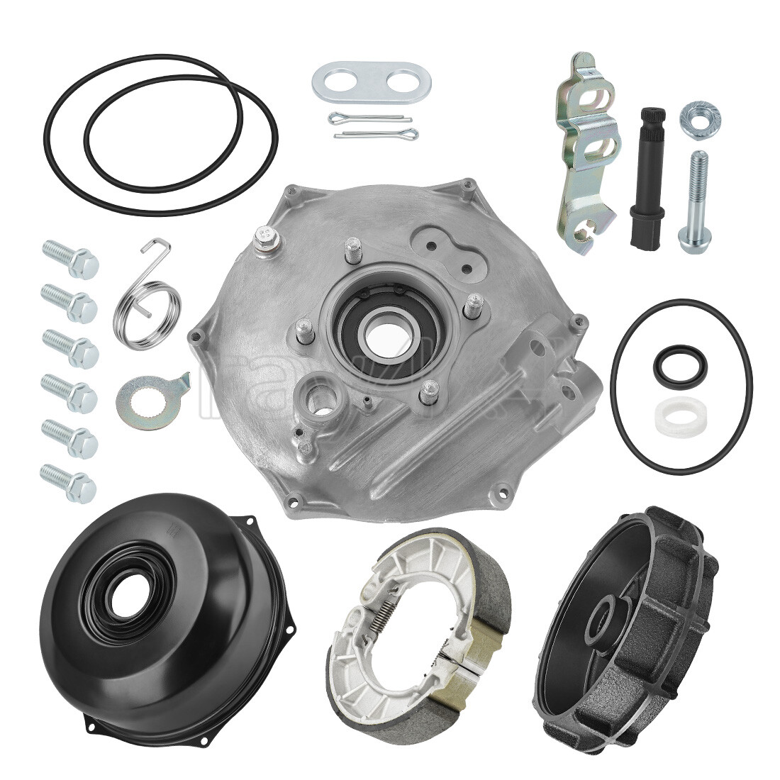 For Honda Rancher 420 Foreman 500 520 Rear Brake Drum Hub Plate Cover Seals Kit