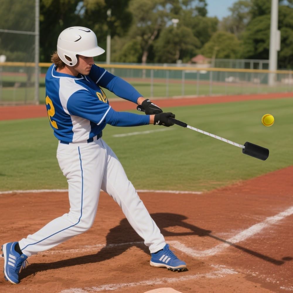 Baseball & Softball Swing Trainer Bat with Rope 12 Balls Tote Bag JUJINGYANG