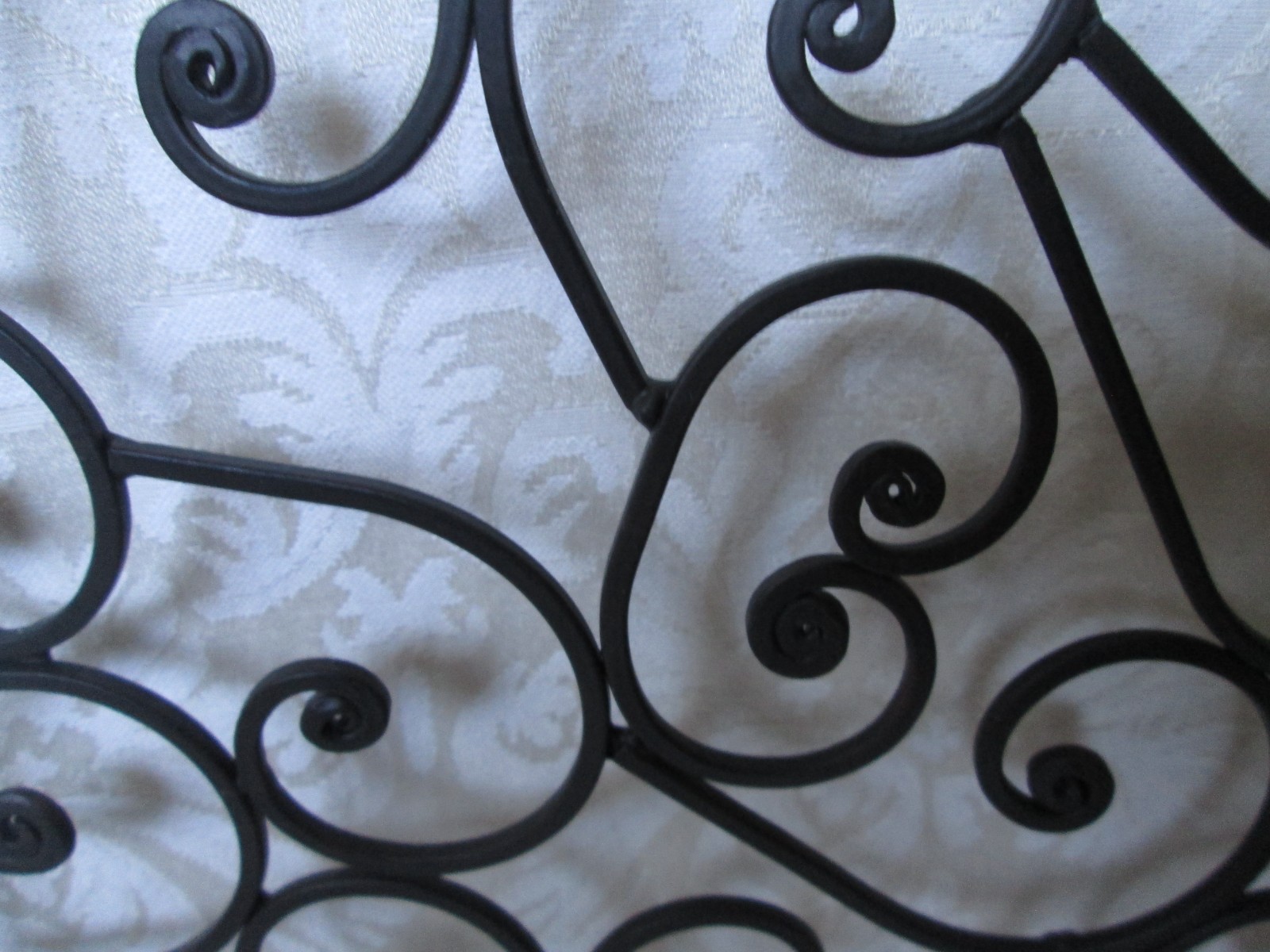 Ornate Wrought iron metal fireplace wood log storage holder bin