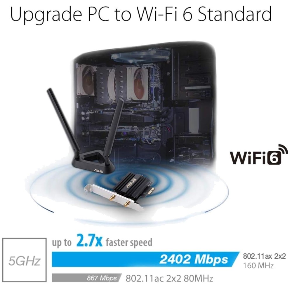 AX3000 WiFi 6 PCIe Adapter - Bluetooth 5.0