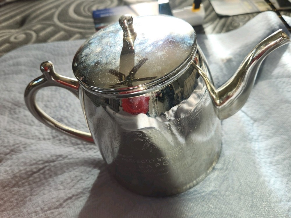 Vintage  Perfectly Brewed Teapot Silverplate