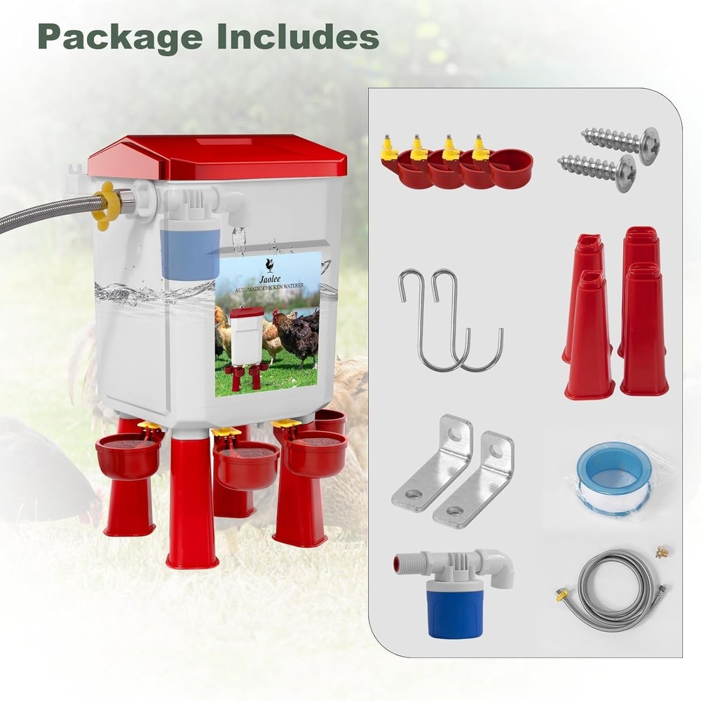 Automatic Chicken Waterer Large Chicken Waterer System Pou