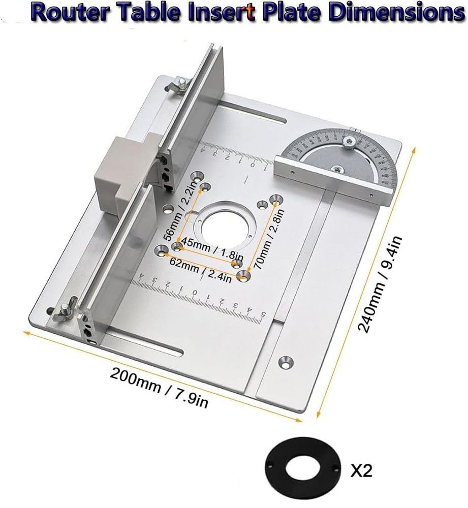 Router Table Insert Plate,Aluminum Router Insert Plate Small Router Base Plat...
