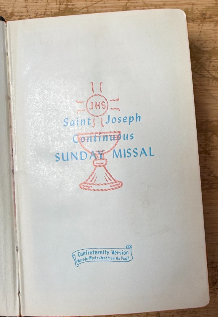 Vtg Saint Joseph "Continuous" Sunday Missal - 1957-58 Catholic Prayer