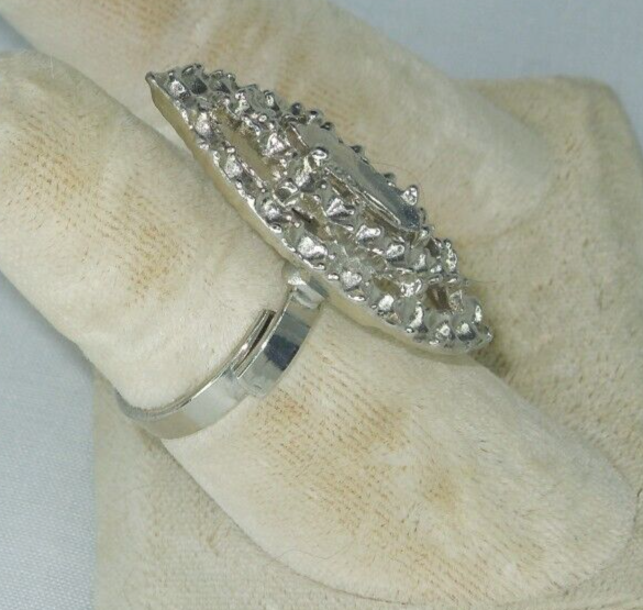 2 Ring Blanks Settings Cabochon Adjustable silver Plated Brass NEW 88V
