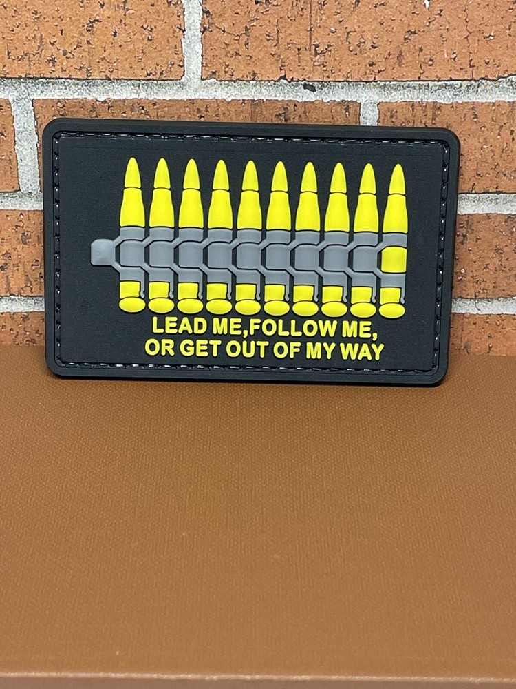 PVC Tactical Morale Patch - Ammo Gun Patch - Hook Backed Military Gun Patch