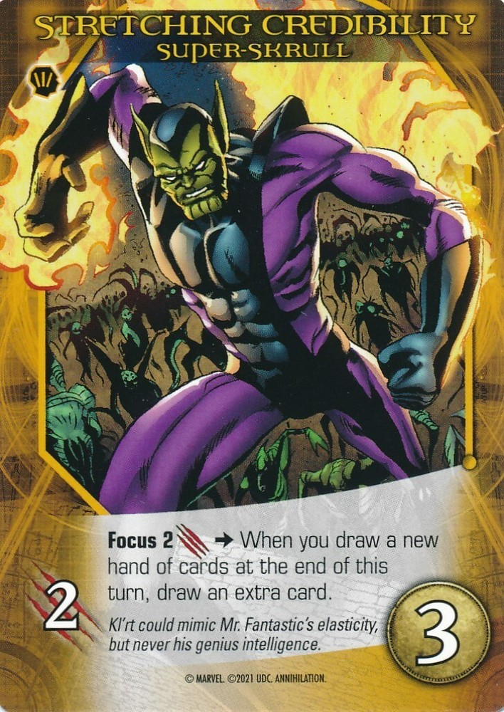 SUPER-SKRULL Upper Deck Marvel Legendary ANNIHILATION STRETCHING CREDIBILITY