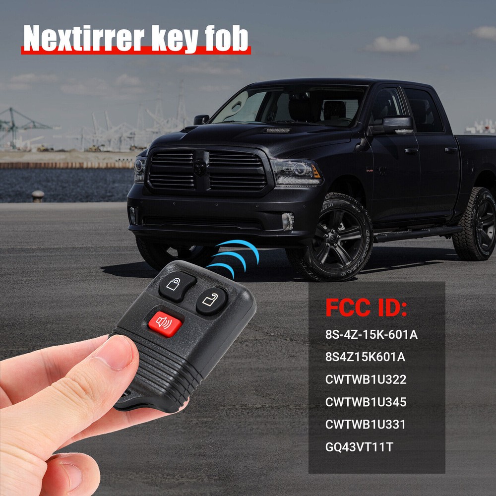 2 Replacement Keyless Entry Remote Control Car Key Fob Clicker Transmitter Alarm