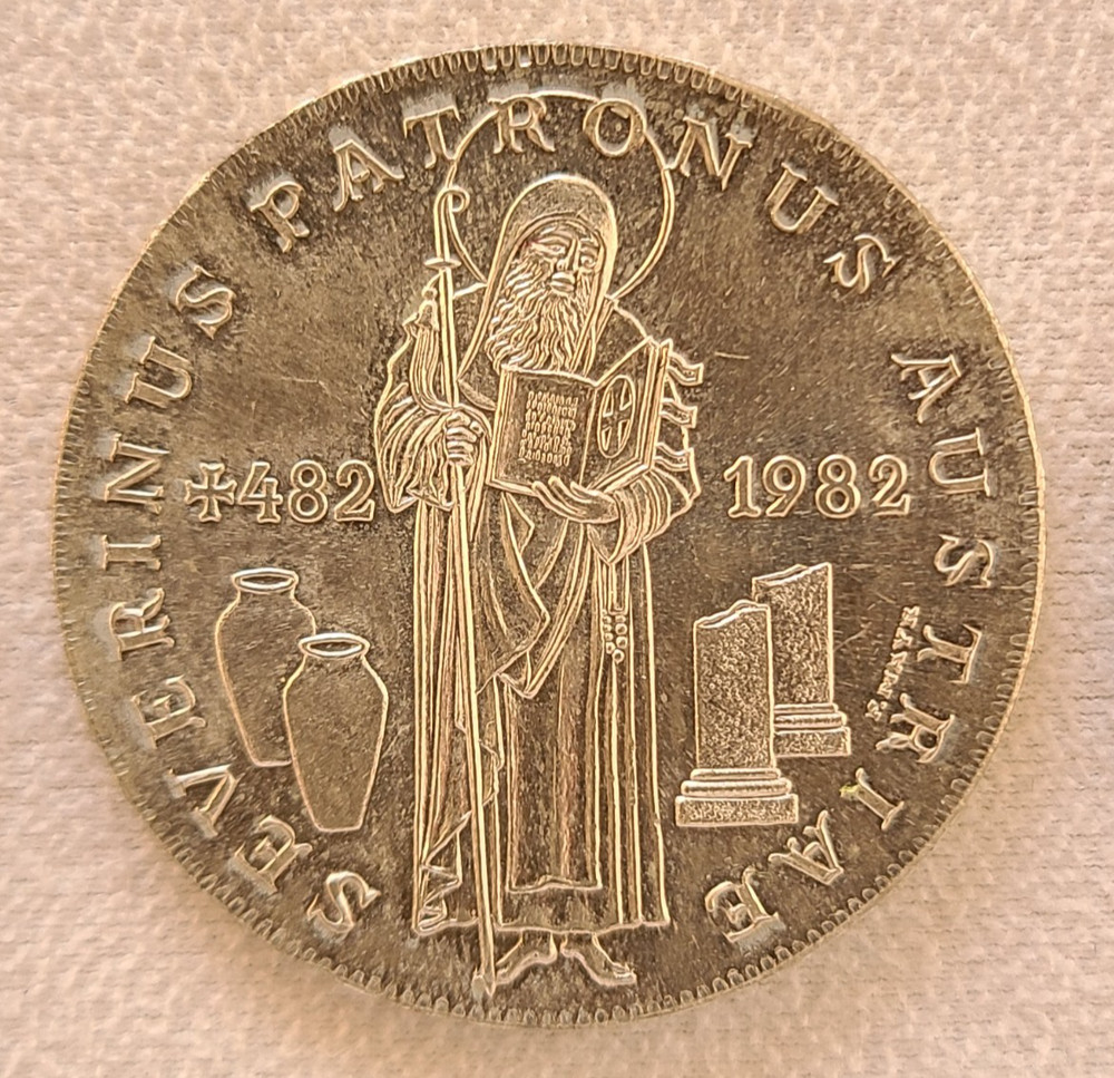 1982 Austria 500 schilling silver coin -  St. Severin commemorative