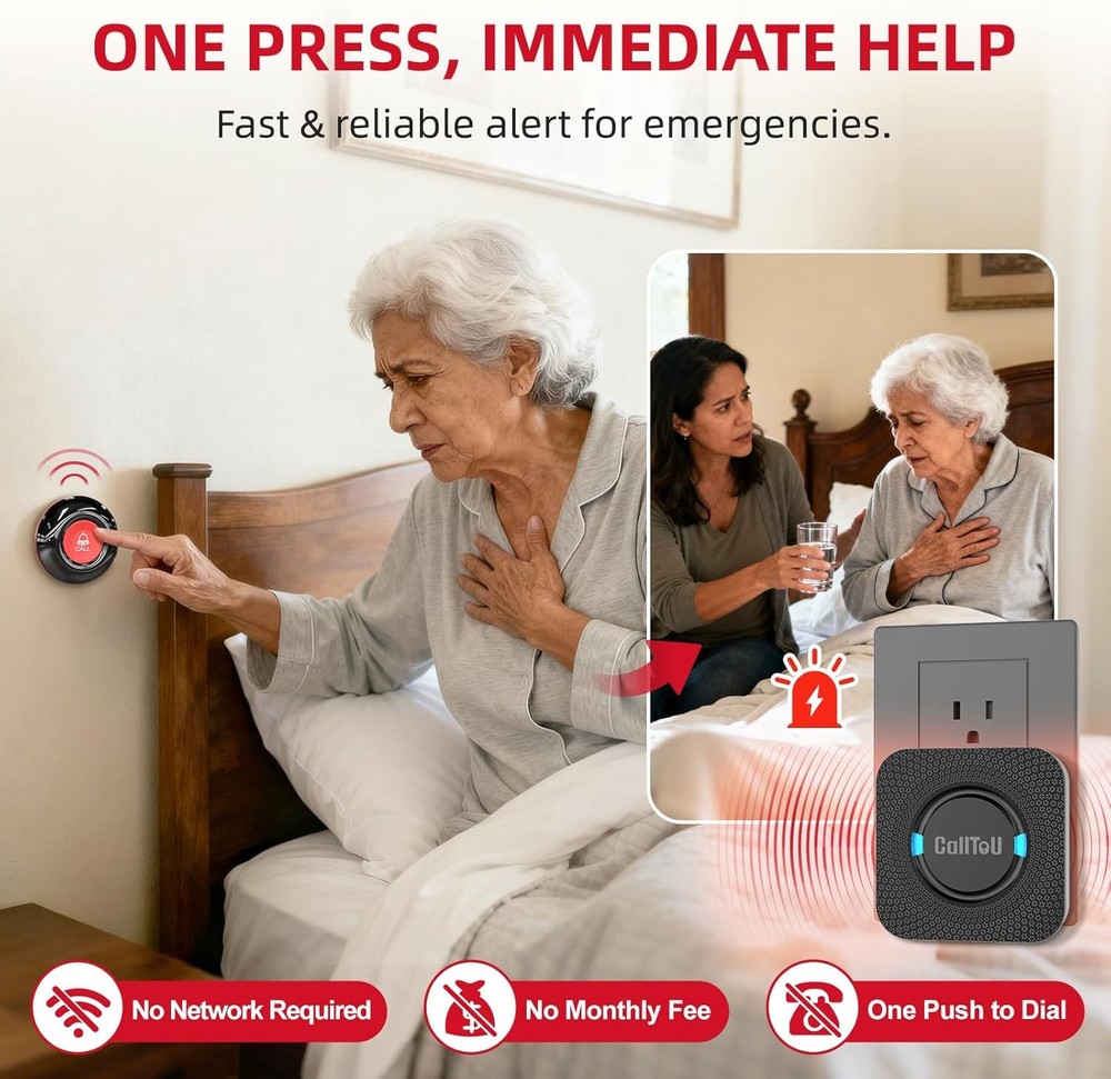 Wireless Caregiver Call Button Pager
