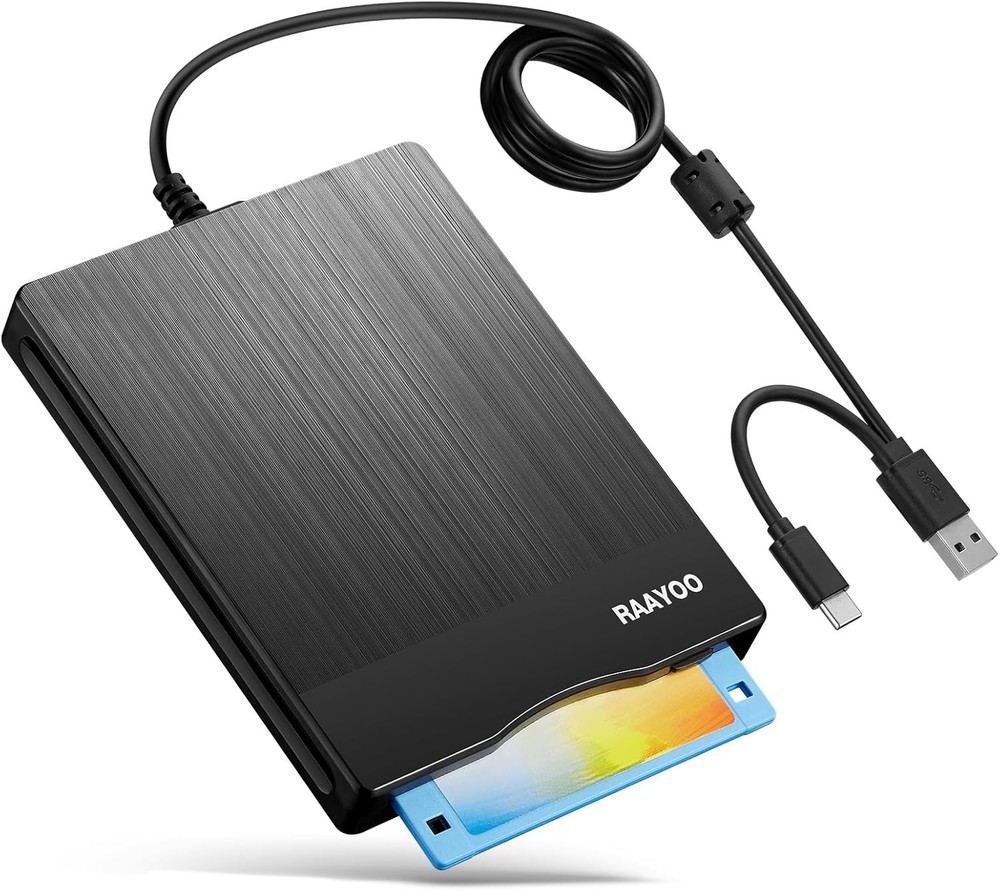 Floppy Disk Reader 3.5 Inch USB Floppy Disk Drive External 3 1/2 Floppy Disc Rea