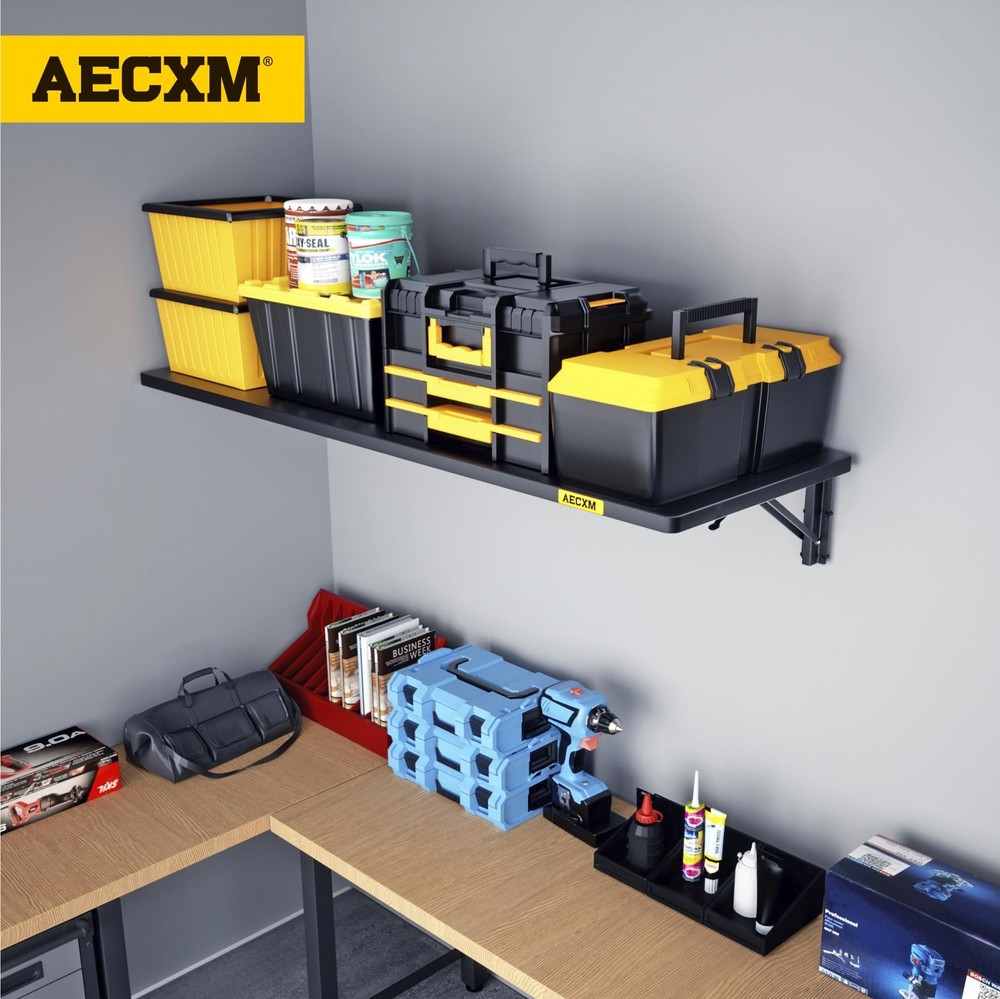 1.2x3ft Adjustable Rail Type Folding Storage Rack Shelf, Suitable for Garage,...