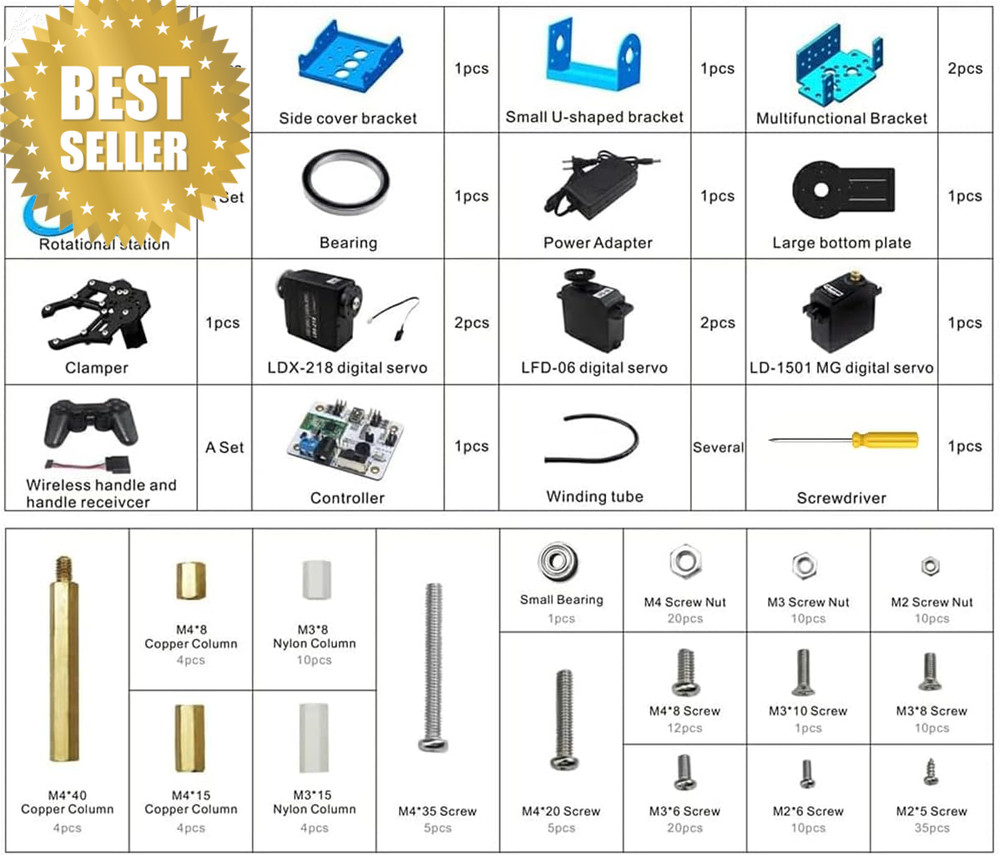 6DOF Robot Arm Kit 5 Servo Mechanical Claw PC APP Control