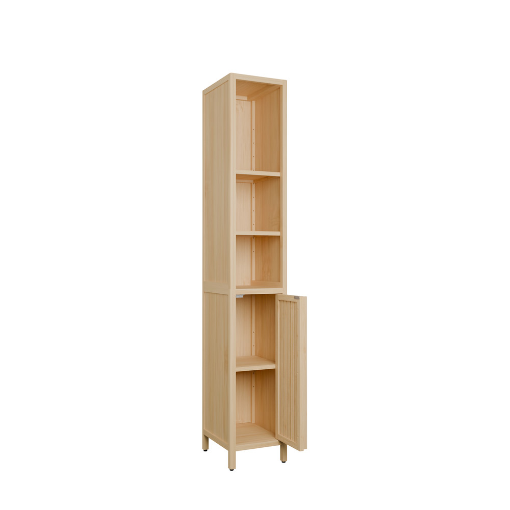 Natural bamboo large capacity thin and tall cabinet