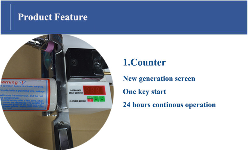 Fabric Cloth Cutter End w/86.6"(220cm) Rack and Digital Counter Delay Function