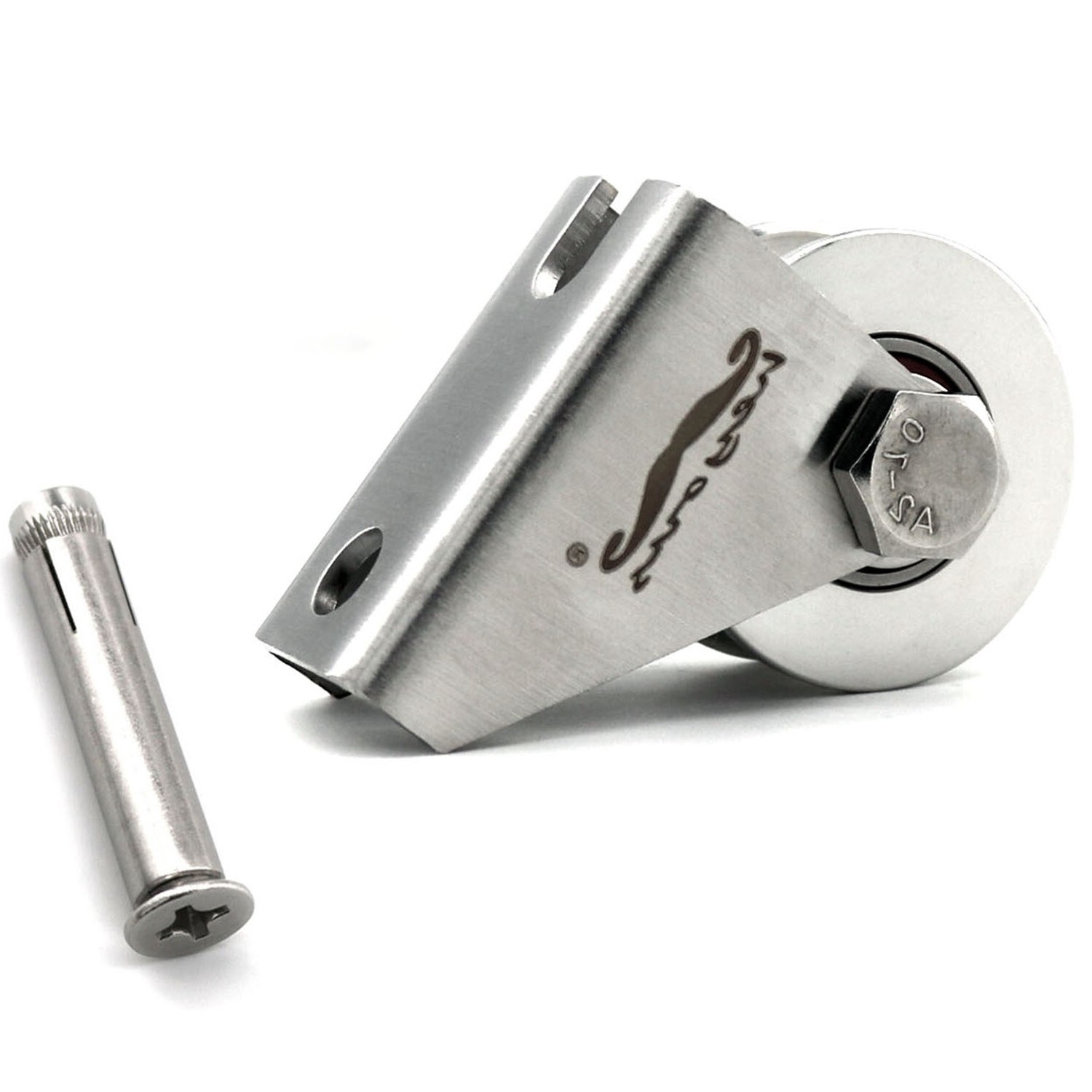 1Screw U Groove Wire Pulley Rope Pulley Stainless Steel Roller Rope Cable Silent