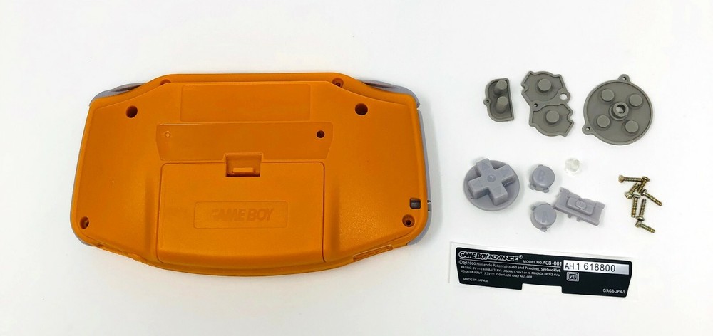GBA Nintendo Game Boy Advance Replacement Housing Shell Screen Lens Orange