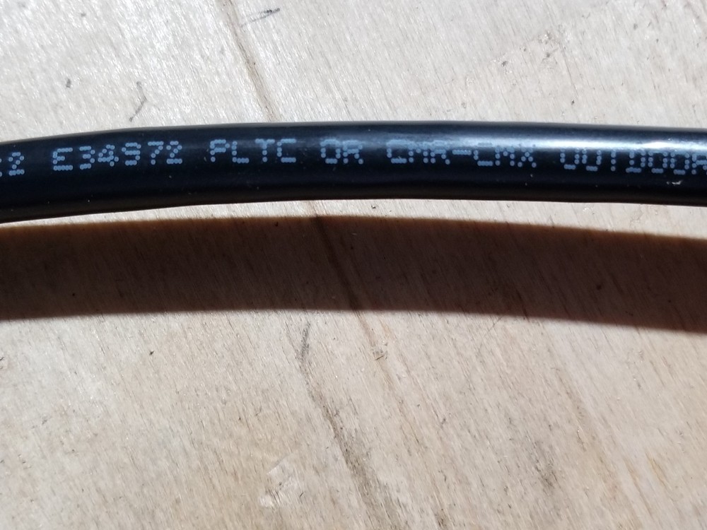 Belden 7922A 22/4P CAT5e DataTuff Bonded Pair Network Cable PLTC/CMX Black /50ft