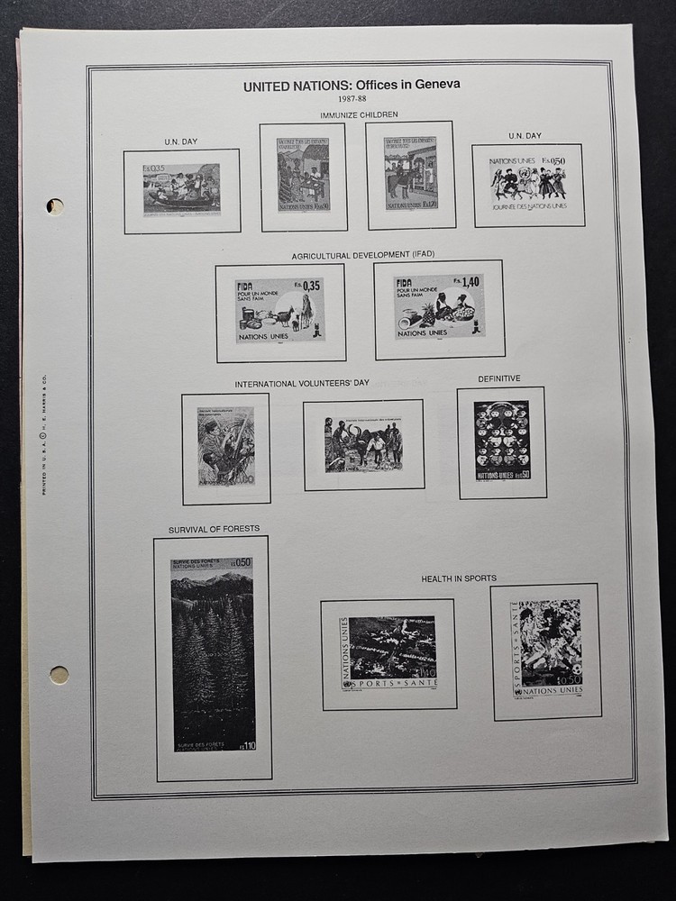 1988 Harris United States Liberty Album Supplement X108-88. UNITED NATIONS ONLY