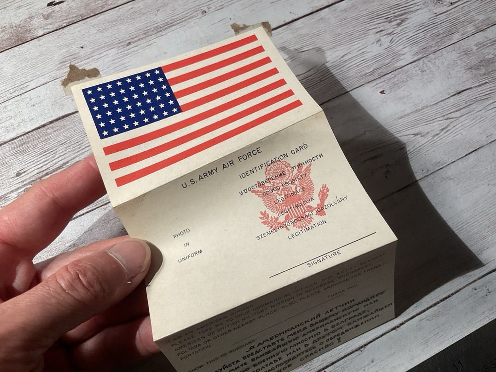 ORIGINAL MINTY WWII 15TH AIR FORCE PAPER BLOOD CHIT