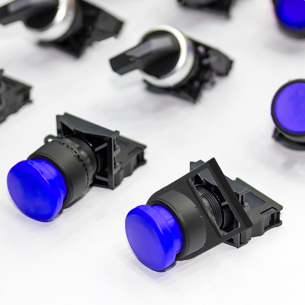 100 Pcs Electrical Logo Accessories Back Button Light Sign Plastic Board