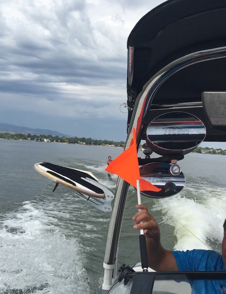 Skier Down Flag Holder - Window Mount (It Rotates!!)