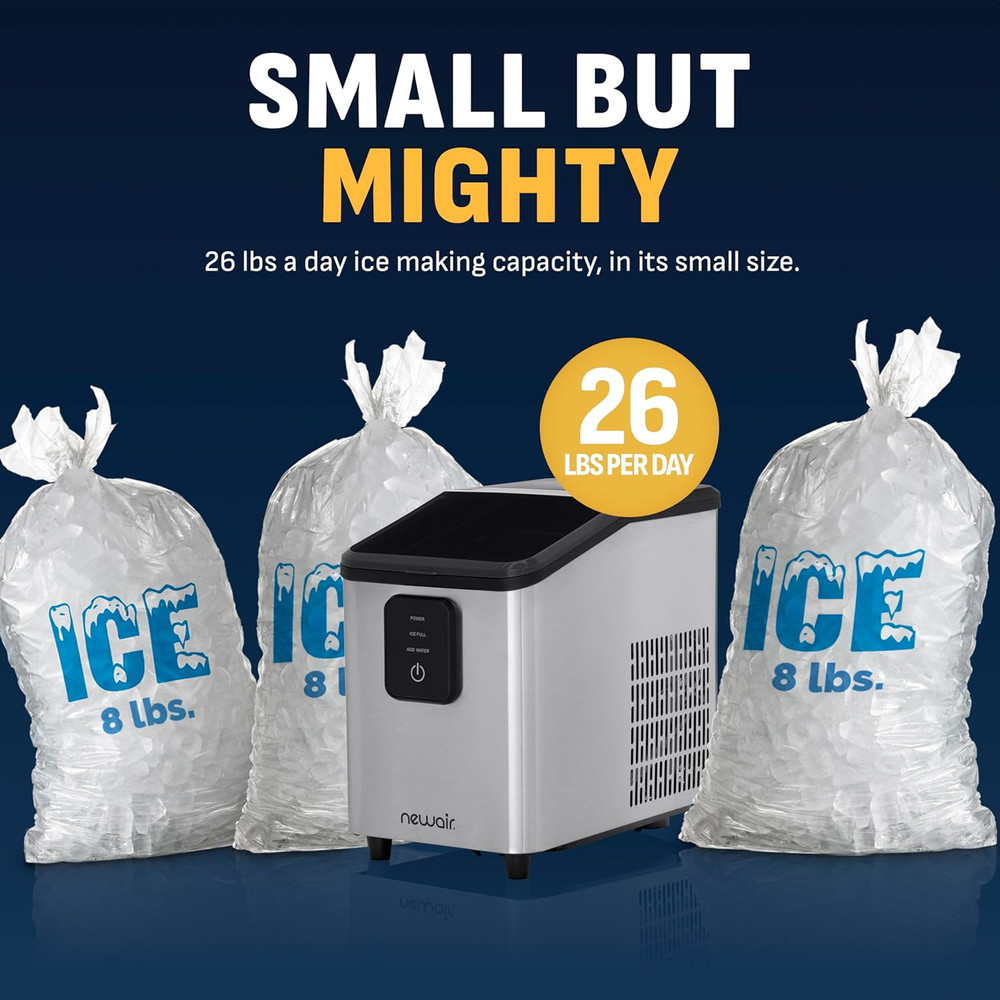 Portable 26 Lbs Mini Bullet Ice Maker - Countertop & Lightweight Design