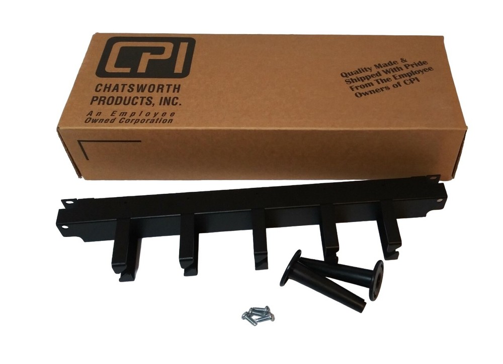 Chatsworth Horizontal Wire Management Panel  for Vertical Cabling Section 1U BLK