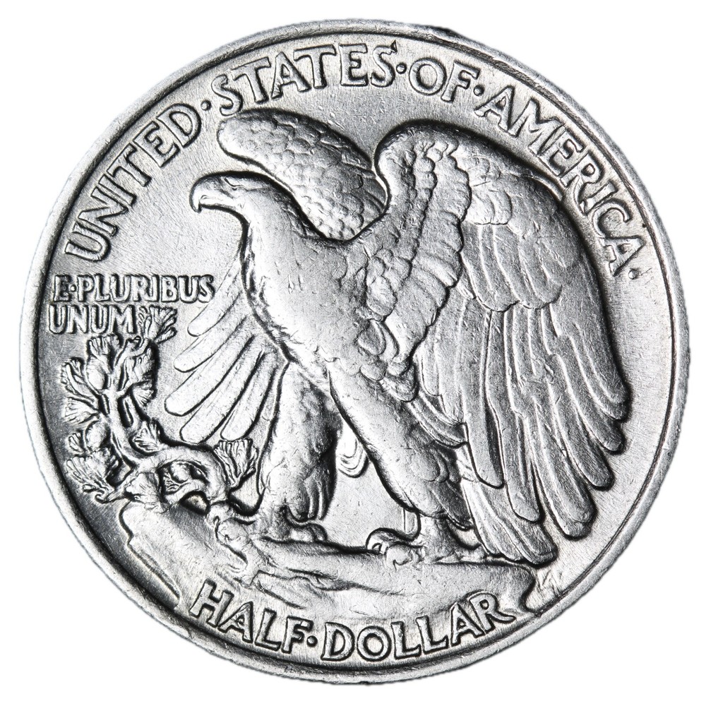 1943 Walking Liberty Half Dollar In AU Condition