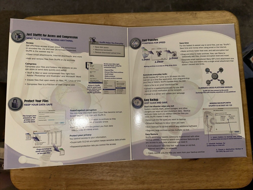 StuffIt Deluxe 8.0 Aladdin Systems Compression Solution For Macintosh Mac