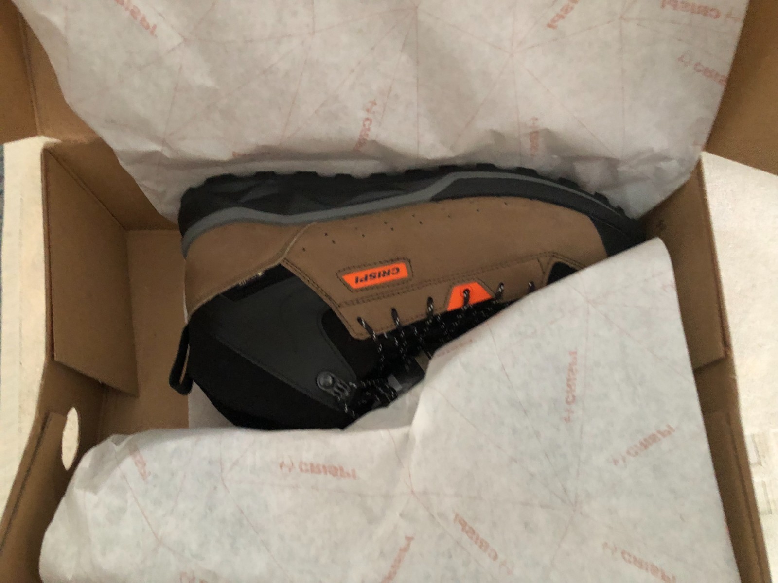 New Crispi Attiva Mid GTX Brown Orange Men’s Boots Size 9 LW2320 4207