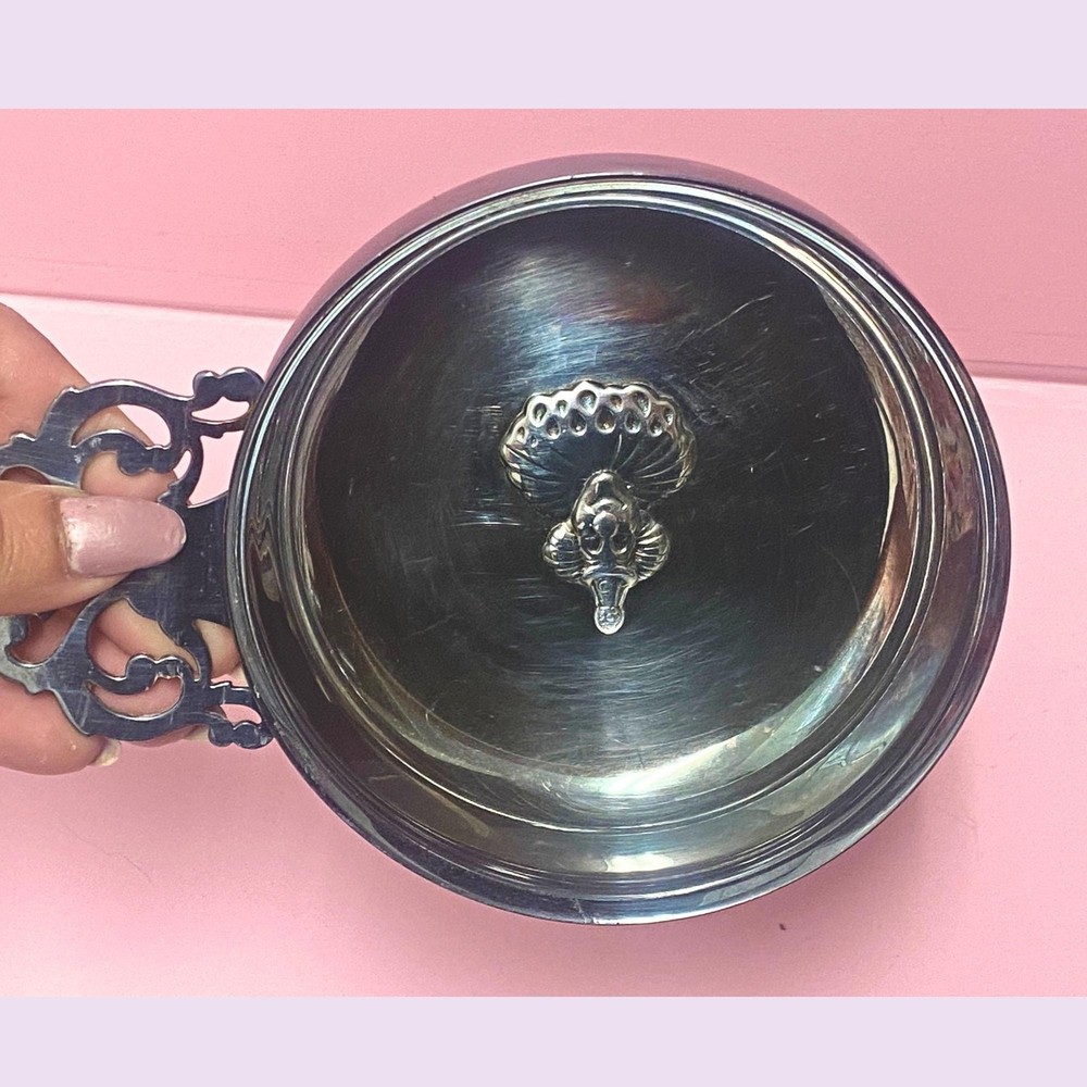 Vintage Round Lunt Silverplate with Clown Dish Tray