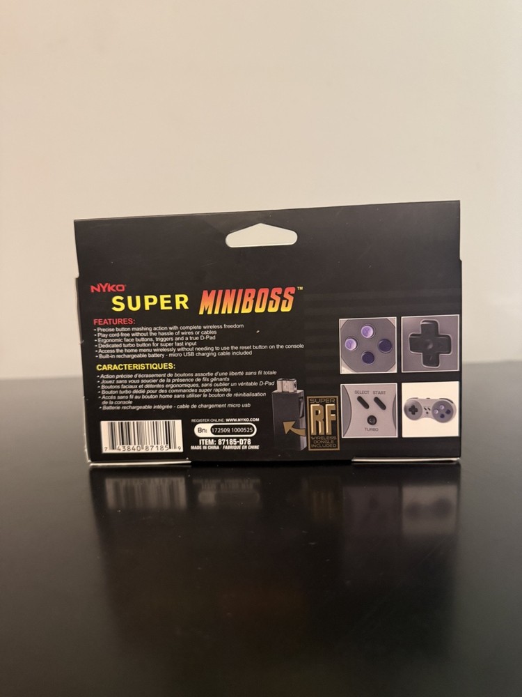 NEW SEALED Nyko Super Miniboss Wireless Controller for SNES Classic Edition