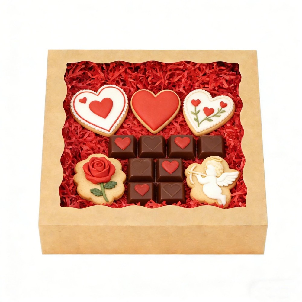 20 Pack Pie Boxes 10x10x2.5 Inch Bakery Boxes with Window Cookie Box Chocolat...