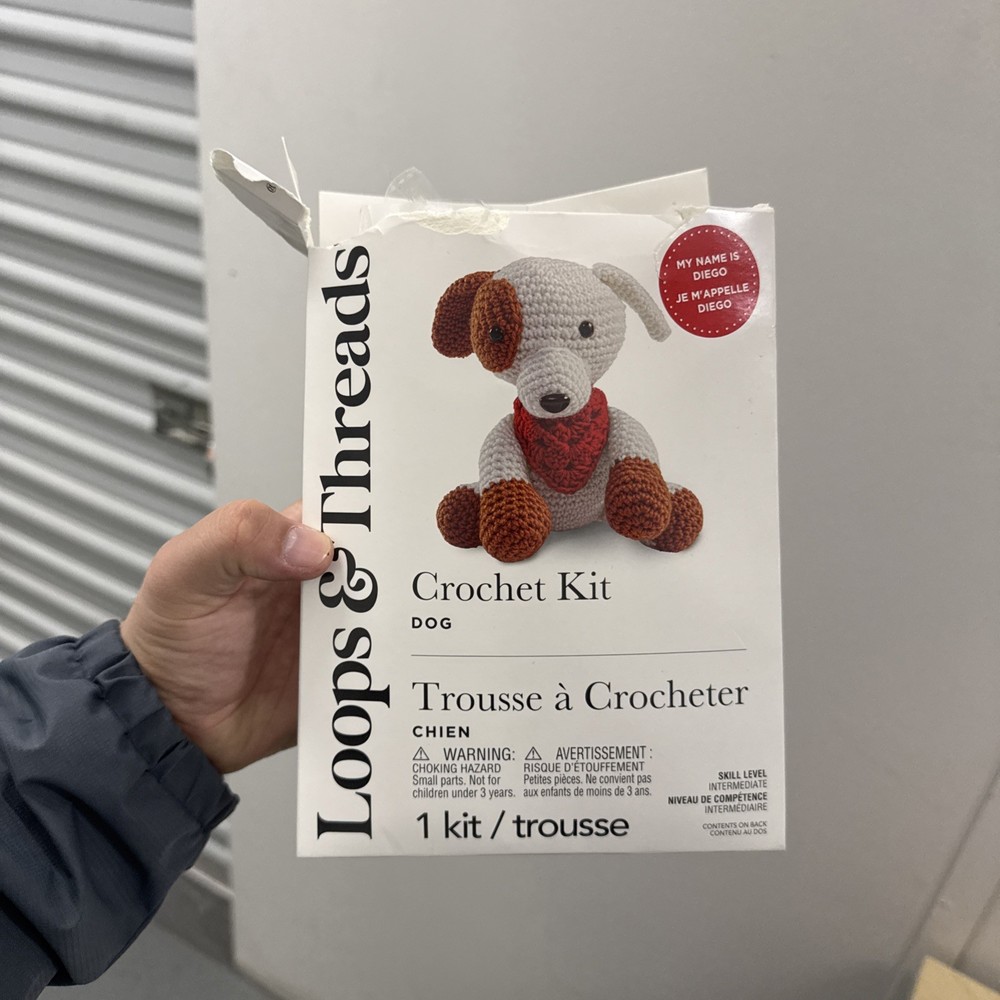 Intermediate Grochet Kit Dog Ornament Kit by Loops & Threads