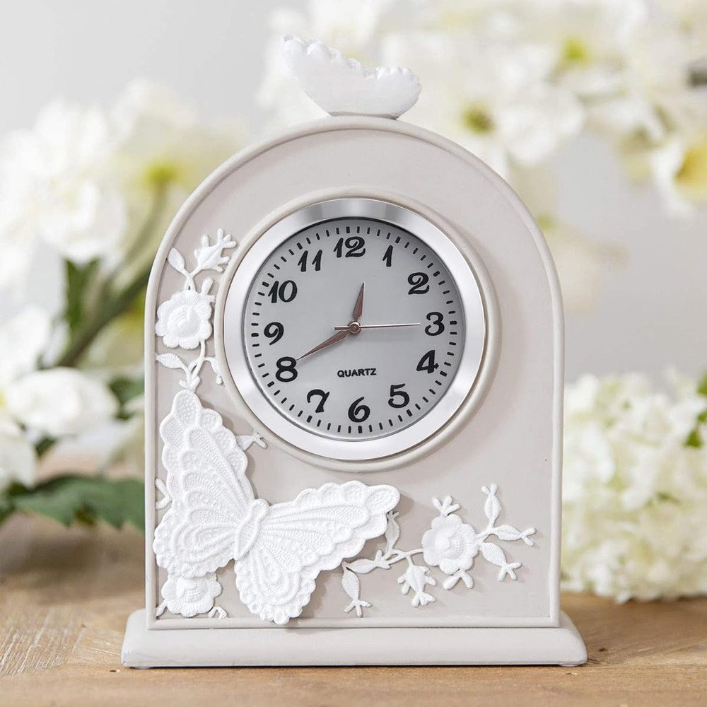 Mini Clock Insert 1.8 Inch (45 Mm) round Quartz Movement Miniature Clock White D