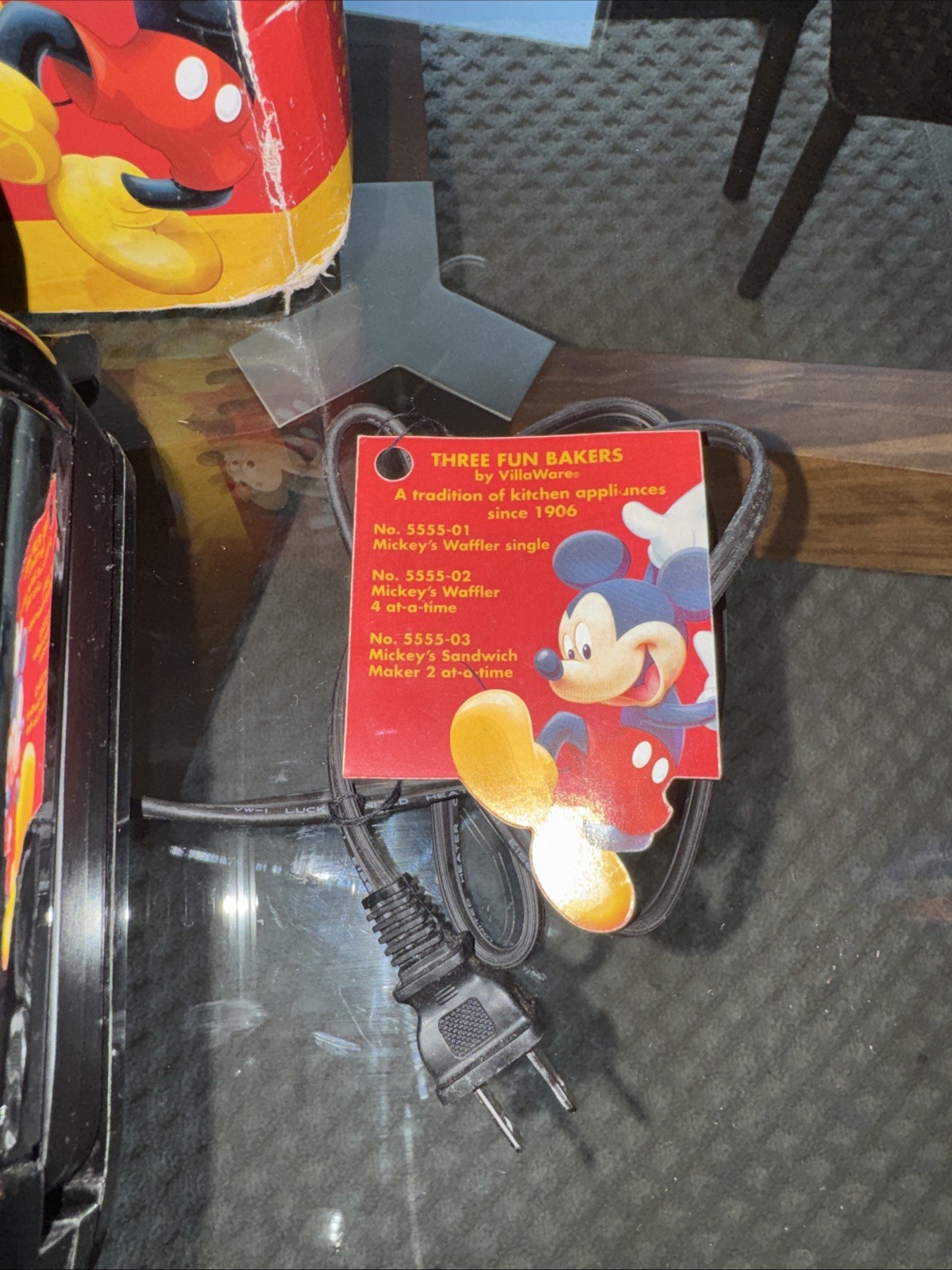 Vintage Disney Mickey Mouse Sandwich Maker by VillaWare 5555-03 (Used Once)