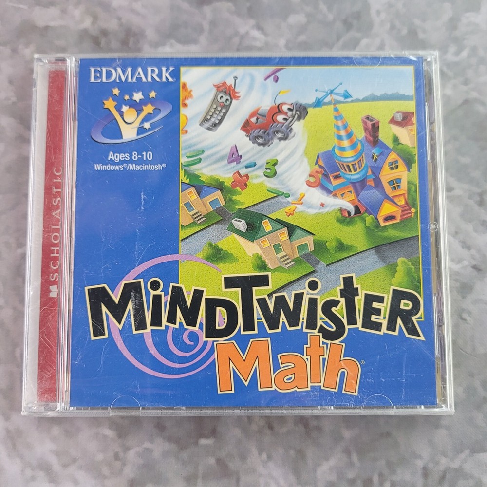 Mind Twister Math Grades 3-6 2008 Scholastics Edmark Riverdeep CD-Rom