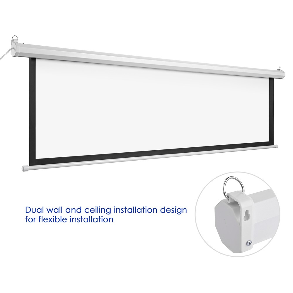 92" 16:9 Electric Auto Motorized Projector Screen Projection with Remote Control